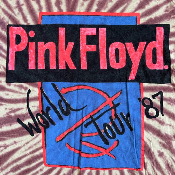 Pink Floyd World Tour ‘87 Men’s Large Tie Dye T Shirt - Picture 2 of 9